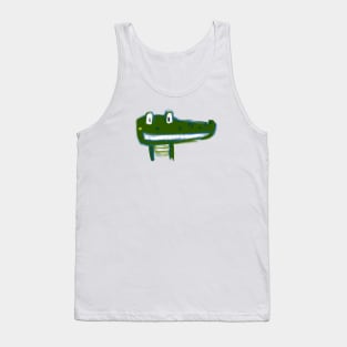 Cute Crocodile Drawing Tank Top